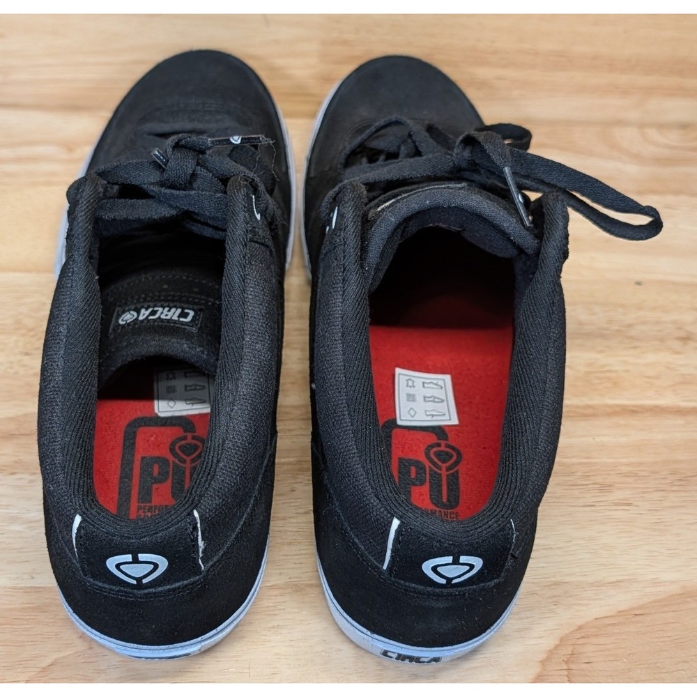 Circa Union Mens Black White Leather Mid Top Skate Shoes Size 12 BKWH LYG02-13 - Picture 6 of 11